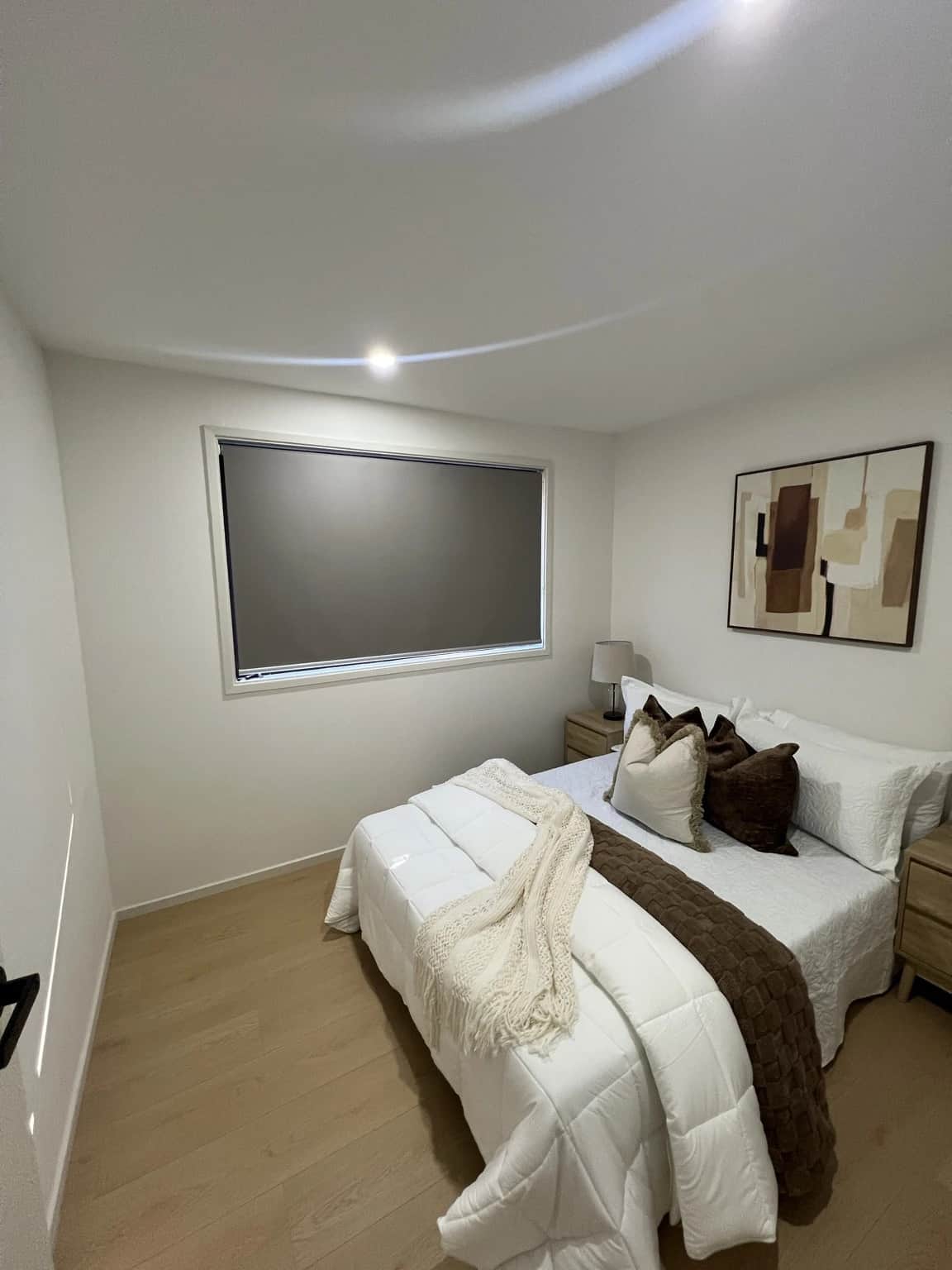 Bedroom after professional interior repainting in Baulkham Hills