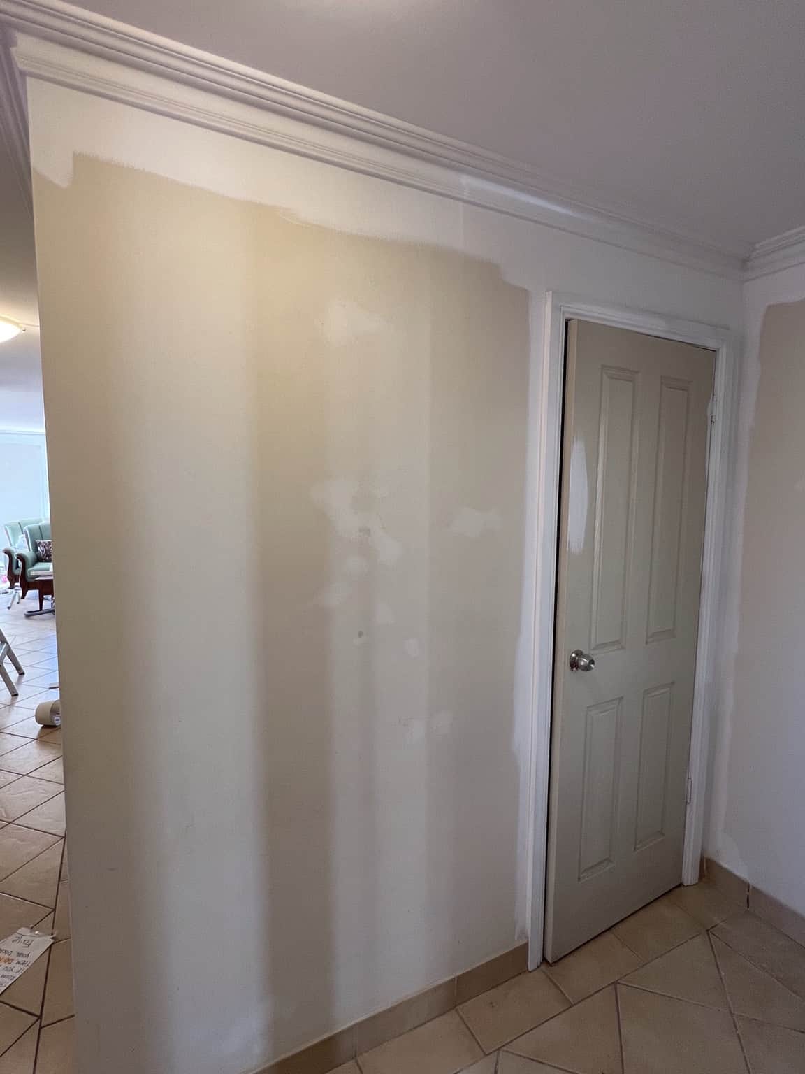 Interior wall and door preparation before house painting in Merrylands