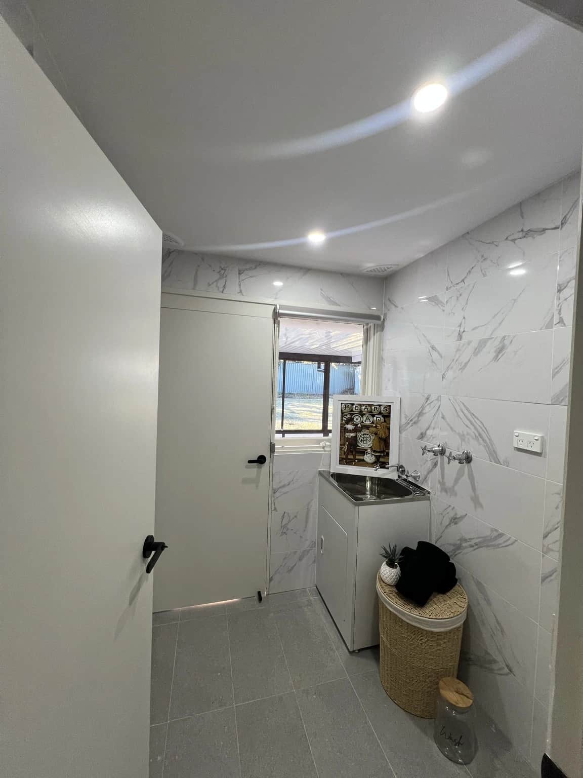 Laundry after interior painting and restoration in Baulkham Hills