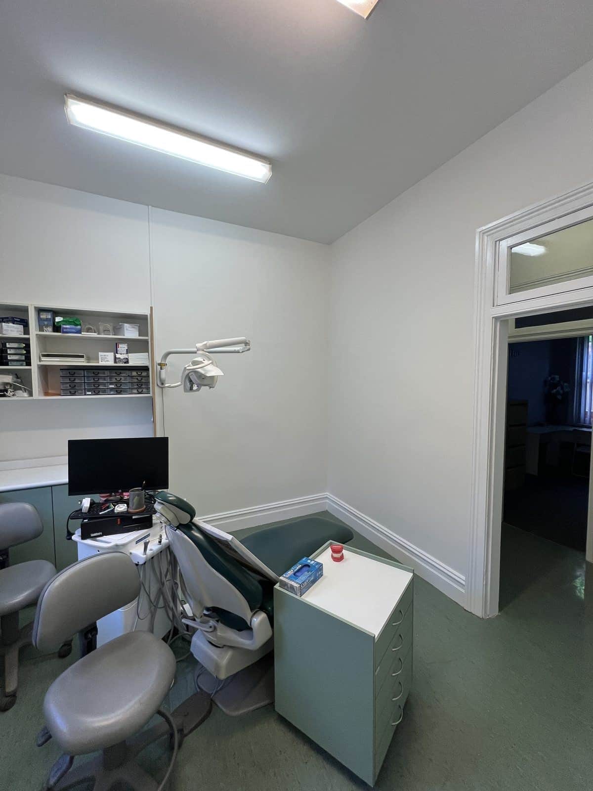 Freshly painted dental clinic interior with Dulux Wash & Wear in Dulwich Hill