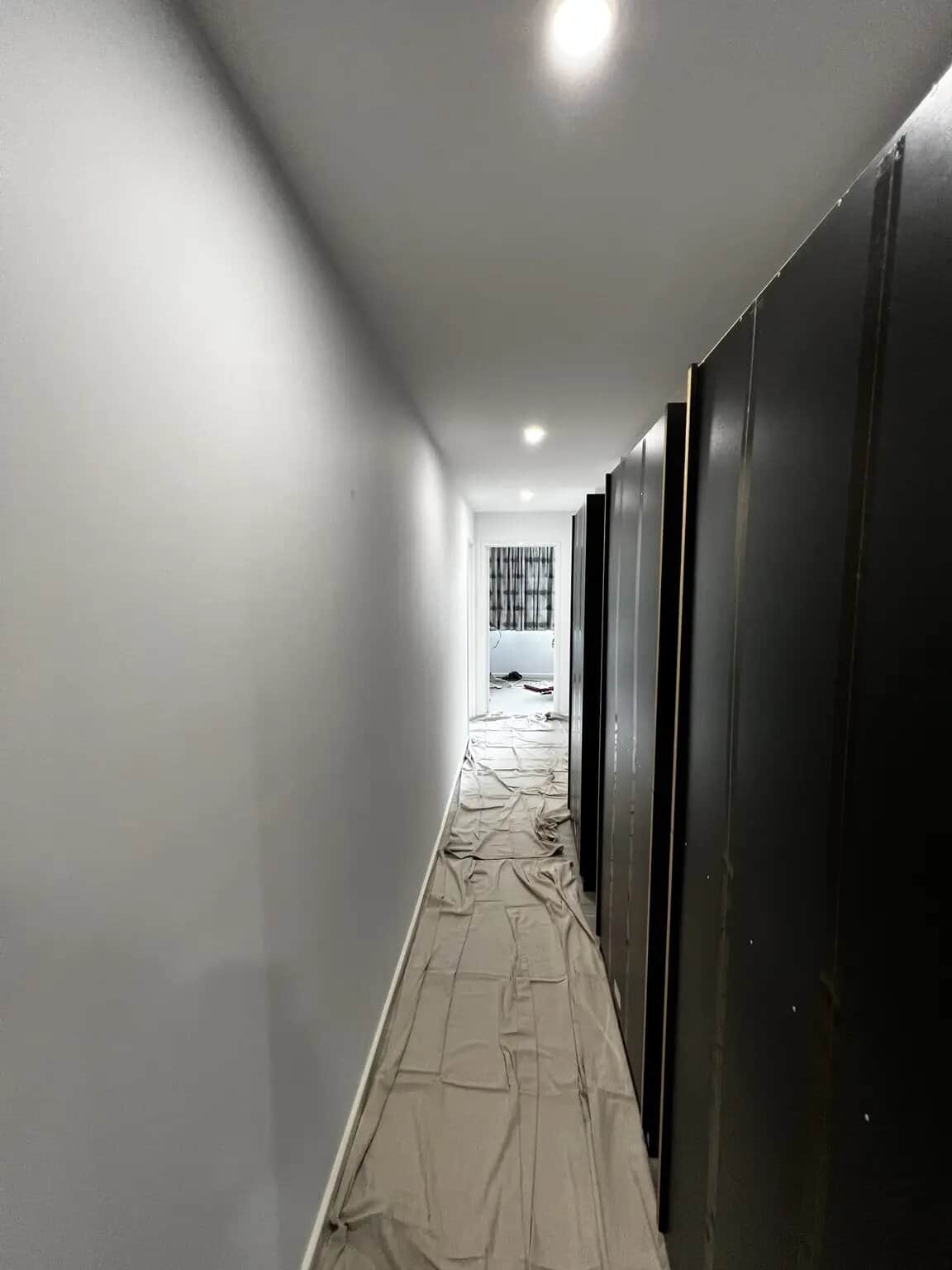 Apartment hallway before professional wall and ceiling painting in Rouse Hill