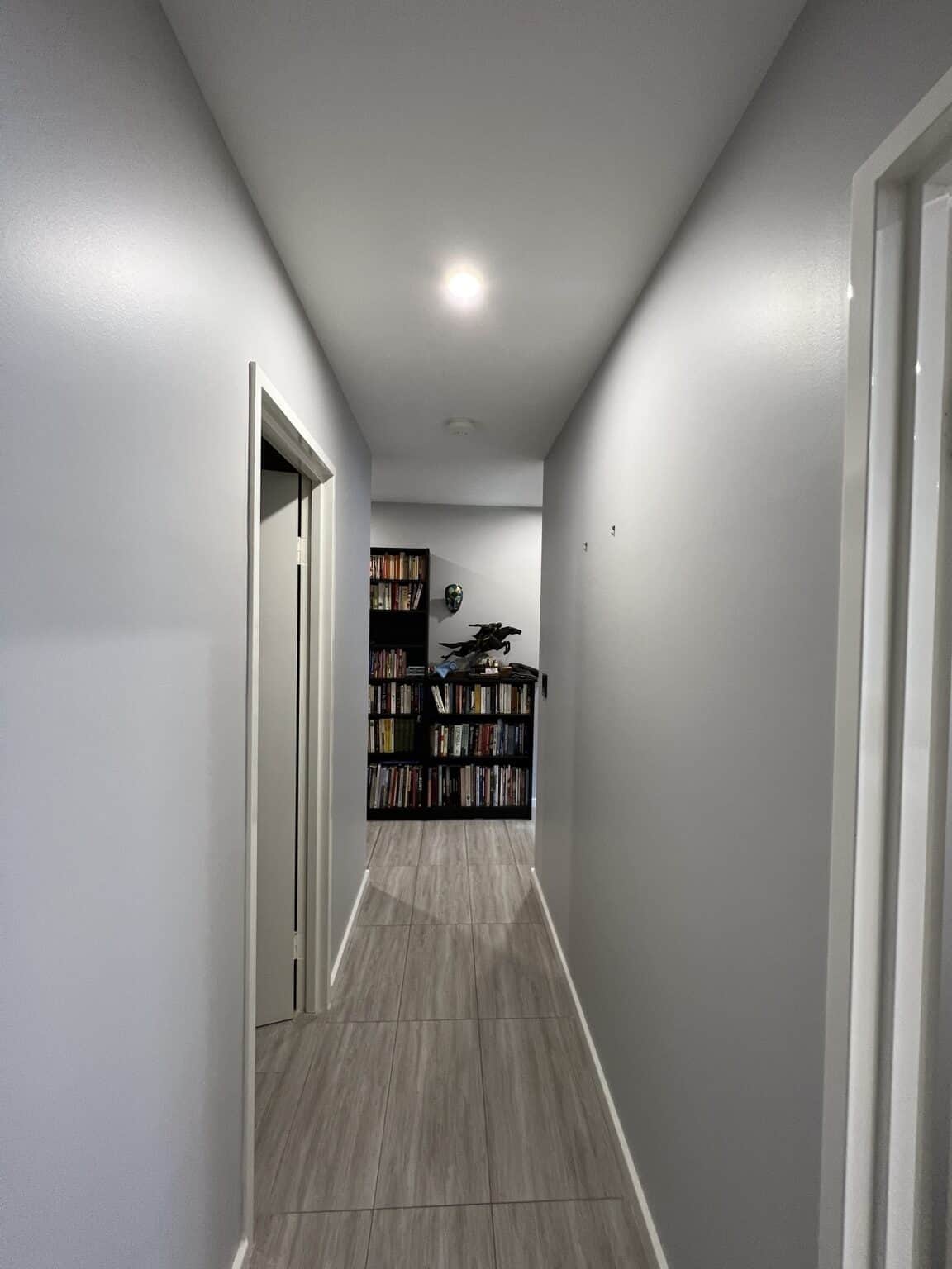 Smooth hallway walls and trims after professional interior painting in Rouse Hill