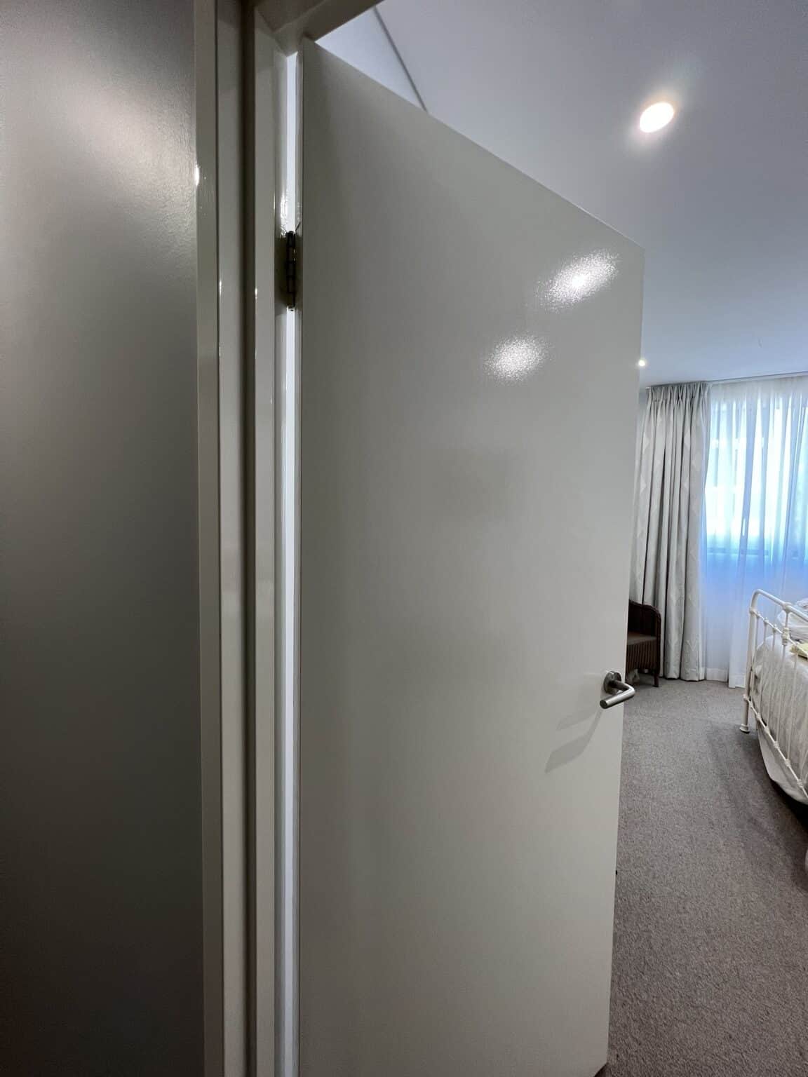 Completed bedroom repaint with smooth walls and ceiling in Rouse Hill