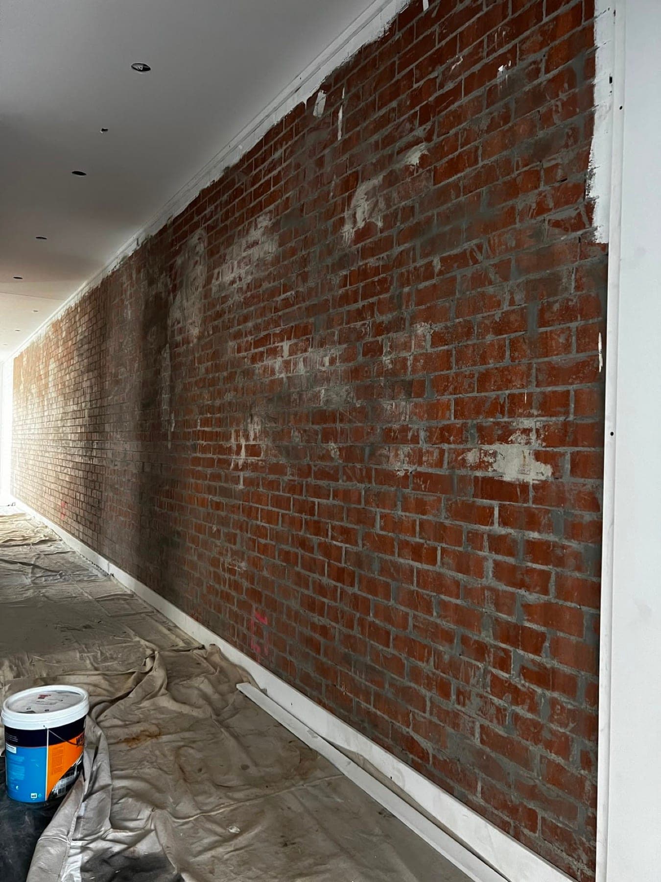 Feature Brick Wall — before